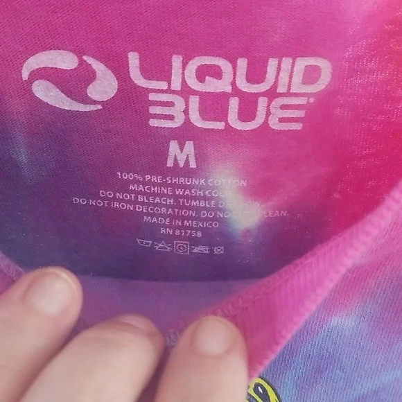 Grateful Dead Band Tee, Tie Dye Liquid Blue Tee, Size Medium - Picture 4 of 4